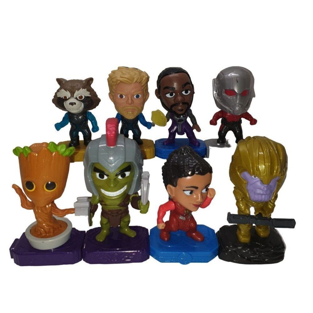 Marvel Super Hero McDonald Toys Lot 1 Bundle 8 Piece Set